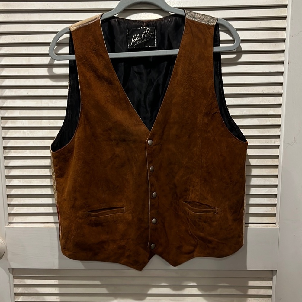 School Rags International - Suede and patchwork vest - M